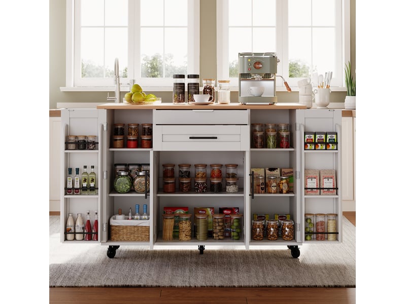  Îlot de cuisine mobile 136x70x92 cm  - Conforama D