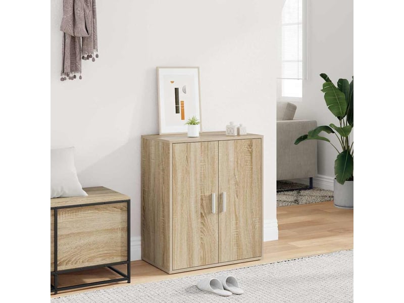  Meuble à chaussures, armoire à chaussures 60x35x70 cm chêne sonoma 5 paires de chaussures  - Conforama B