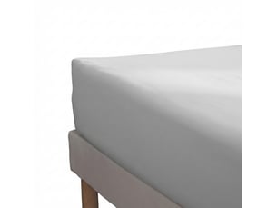 Drap housse 180x200+35 cm percale de coton neige