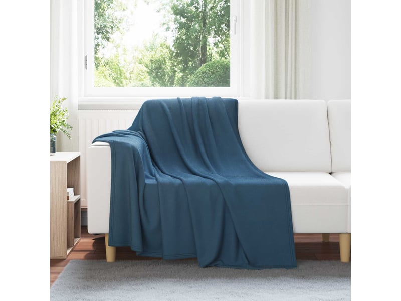  Plaid canapé bleu marine 200x150 cm 0.42 kg polaire  - Conforama B
