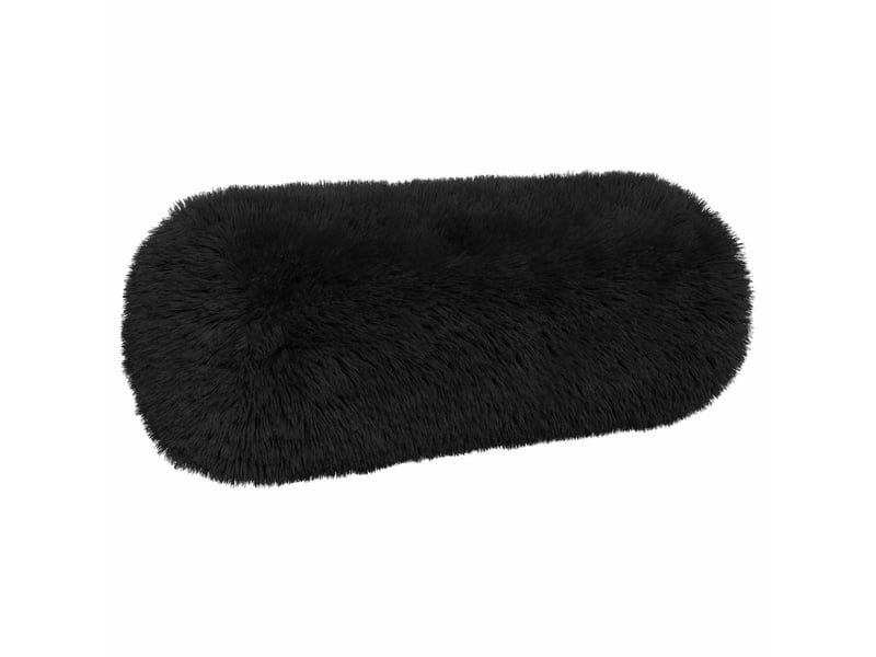Lot de 6 coussins avec oreiller, coussins décoratifs heerlen noir fleece pv cf50860 - Conforama C