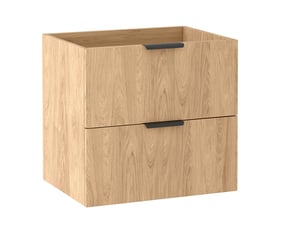 Meuble sous vasque suspendu luna effet chêne hikora 60 cm