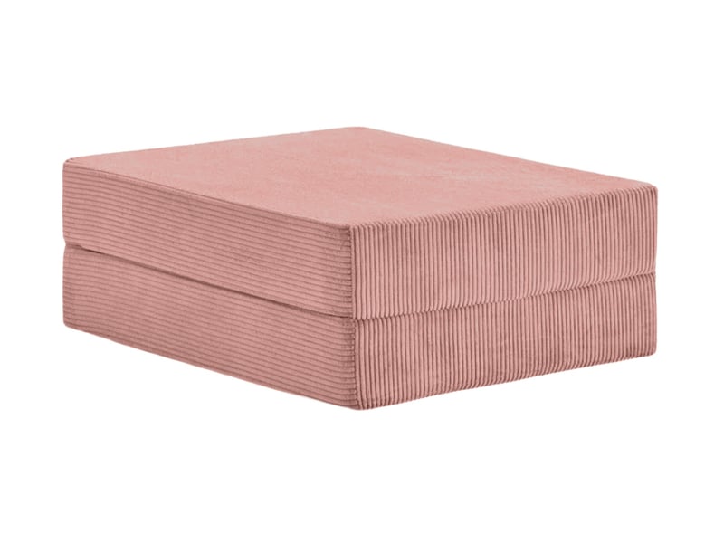  Cosima - pouf en petit velours côtelé rose 100x80x34  - Conforama A