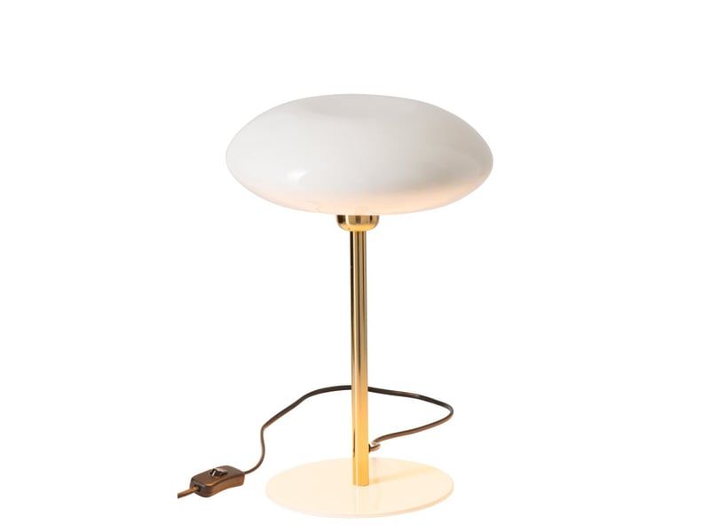  Lampe à poser en métal edvin 38cm blanc  - Conforama B