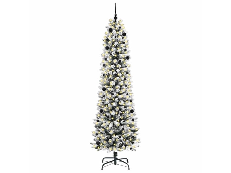  Sapin de noël - arbre de noël artificiel blanc 240 cm pvc, métal et plastique  - Conforama C