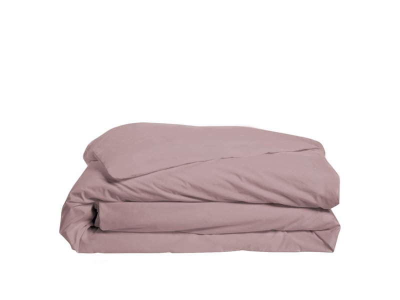 Housse de couette unie 220x240cm percale lilas Fabriqué en France - Conforama A