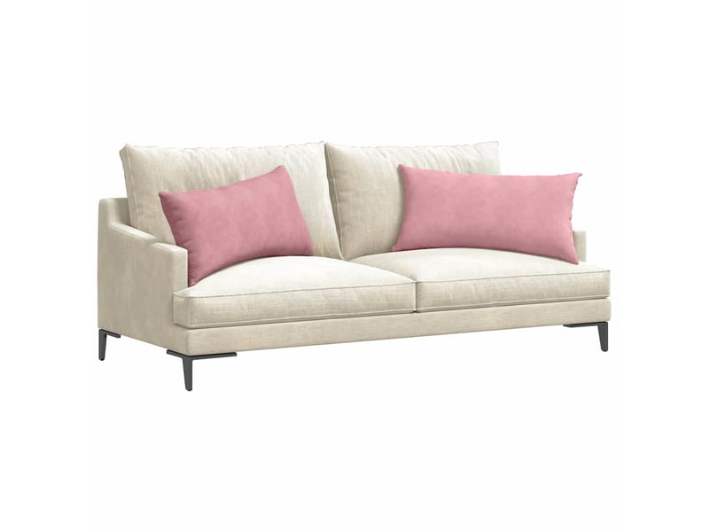 Lot de 2 coussins de canapé, coussins décoratifs rose 80 x 40 cm cf59153 - Conforama C