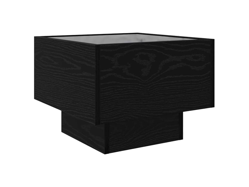Table de chevet - table basse chêne noir 40 x 40 x 30 cm bois d'ingénierie - Conforama E