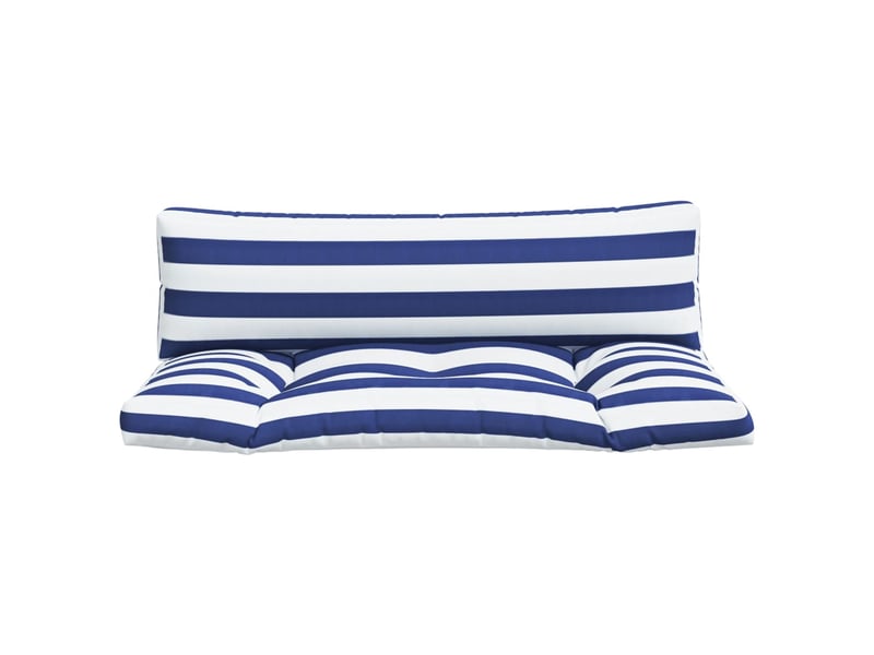  Lot de 2 coussins de palette, coussins de canapé rayures bleuesblanches cf59591  - Conforama D