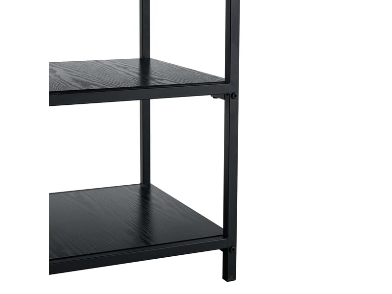  Table à manger rond 107×107×75 cm, mdf et métal, noir et noyer Fay Lum - Conforama E