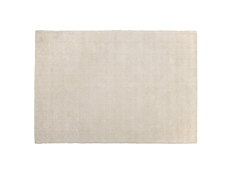  Sacha - tapis rectangulaire 300x400cm en laine bouclée couleur blanc  - Conforama A