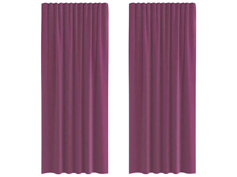  Lot de 2 rideaux en voile, voilages à œillets violets cf44255  - Conforama A