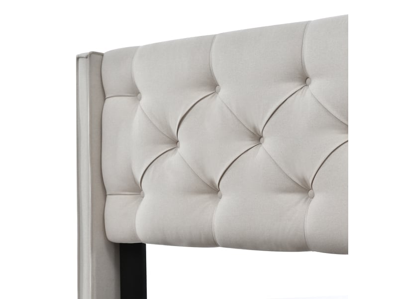  Lit enfant rembourré 90x200cm avec matelas, cadre de lit adulte avec sommier à lattes métalliques, gris clair, lit 1 personne  - Conforama E