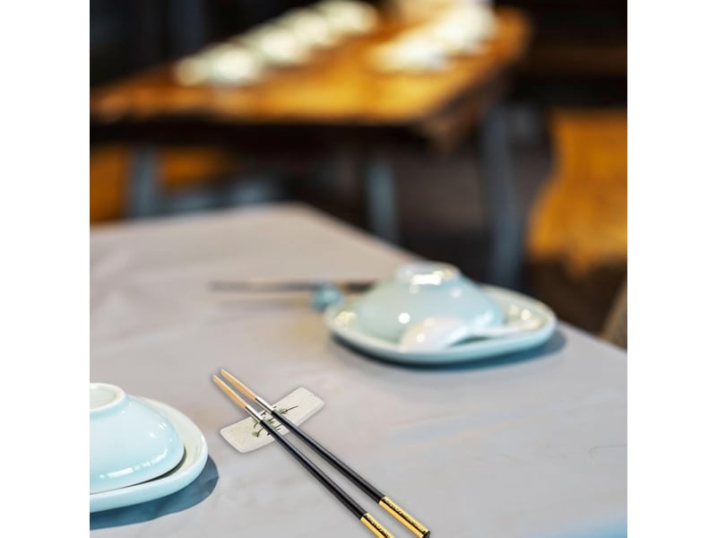  10 pièces support de baguettes japonais en céramique repose baguettes support de baguettes rack décoration de la vaisselle pour baguettes  - Conforama E