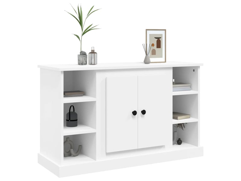  Buffet - bahut - meuble de rangement blanc 100x35,5x60 cm bois d'ingénierie  - Conforama D