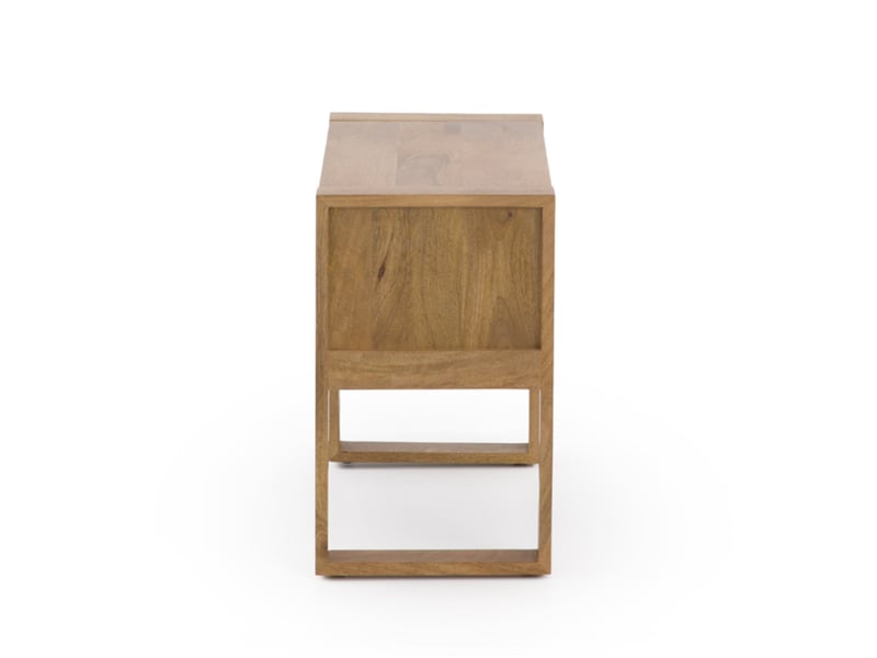  Table de chevet à 1 tiroir en bois massif de manguier  - Conforama E