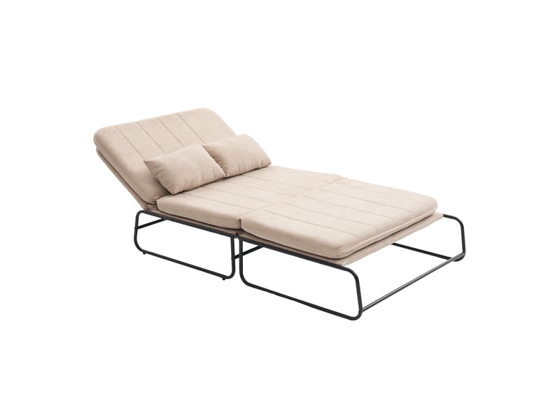 Canapé convertible, canapé-lit, 2 places, en chenille, kaki, structure métallique, design moderne, pour salon, bureau, appartement - Conforama B
