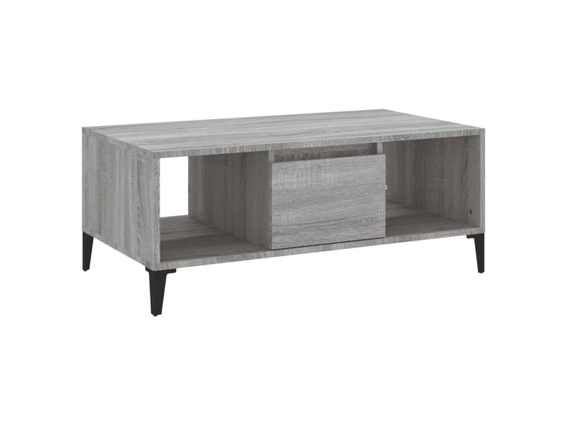  Table basse rectangulaire | table de salon sonoma gris 90x50x36,5 cm bois d'ingénierie shl1416  - Conforama A