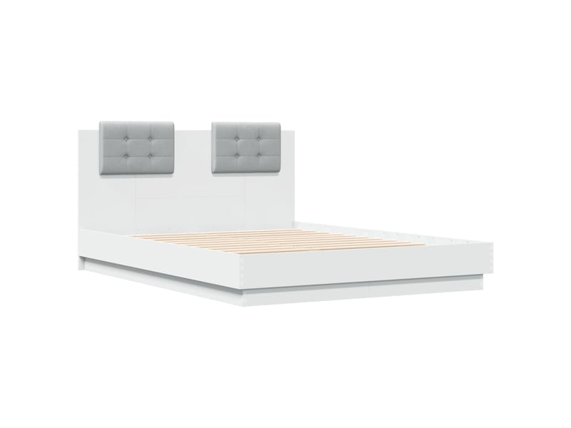  Lit double- lit adulte -  cadre de lit sans matelas blanc 135x190 cm  - Conforama B