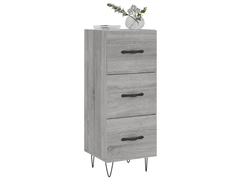  Buffet - bahut - meuble de rangement sonoma gris 34,5x34x90 cm bois d'ingénierie  - Conforama C