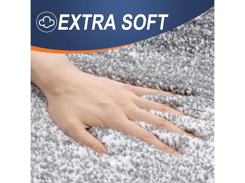 Tapis de bain en microfibre antidérapant - 24 x 36 pouces - gris  - Conforama C