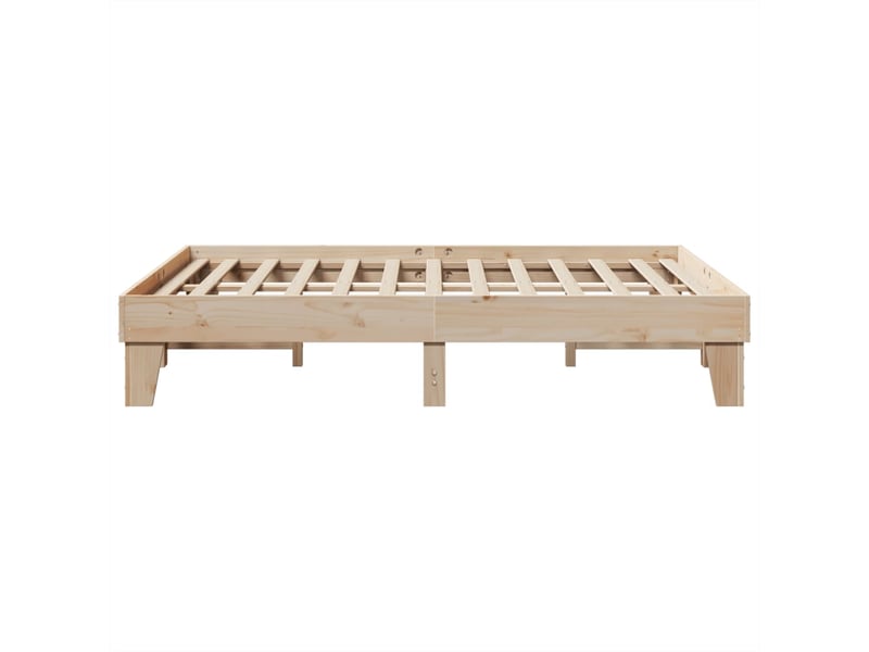  Lit double- lit adulte -  cadre de lit sans matelas 150x200 cm bois de pin massif  - Conforama D