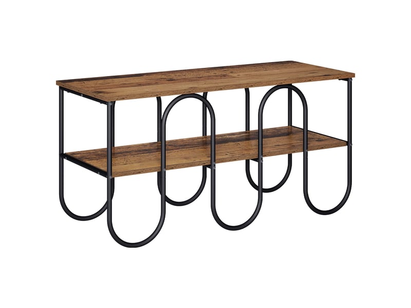  Meuble tv, table tv 100x40x50 cm bois ancien bois d'ingénierie  - Conforama A