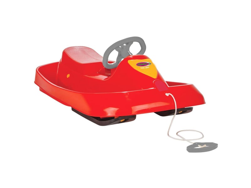  Snow play bob ralley 100 cm rouge avec volant et frein 461100 - Conforama A