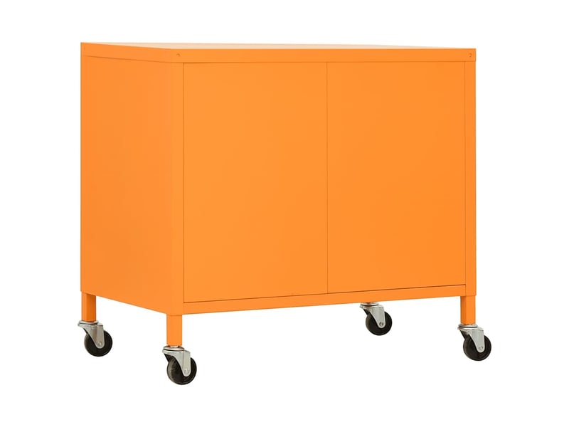  Armoire de bureau, meuble de rangement orange 60x35x56 cm acier  - Conforama E
