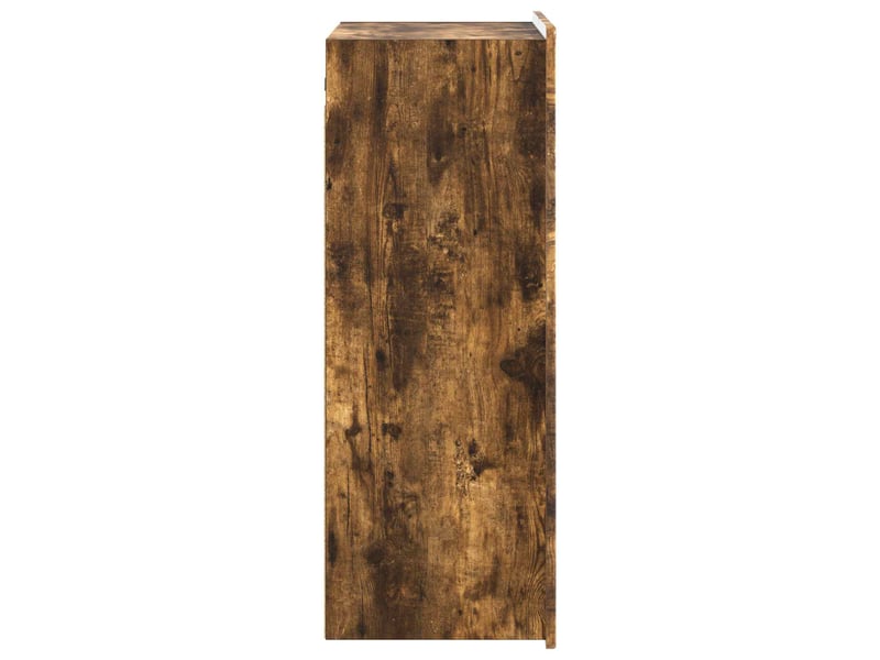  Armoire murale salon, meuble de rangement chêne fumé 66 x 34,5 x 92 cm bois d'ingénierie  - Conforama E