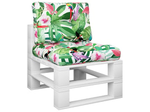 Lot de 2 coussins de palette, coussins de canapé multicolore tissu cf59577