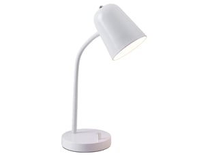 Lampe de bureau orientable pour bureau à domicile avec interrupteur à câble lecture blanc