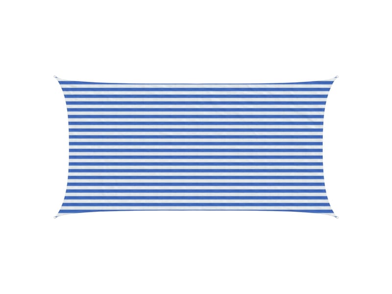 Voile d'ombre - voile d'ombrage - voile parasol 2,5 x 5 m hdpe rectangulaire bleu et blanc - Conforama B