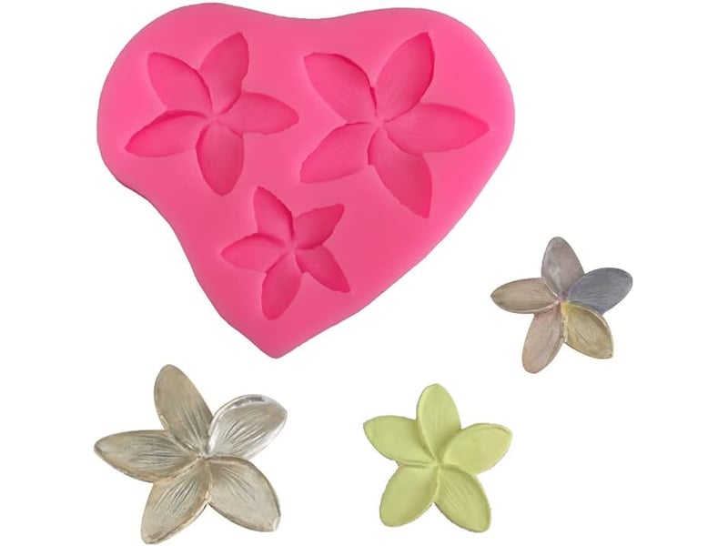  Plumeria fleur fondant fondant silicone moule de décoration outils de décoration fleur fleur polymère moules de bonbons au chocolat en argile polymère NO Commercial reference - Conforama A