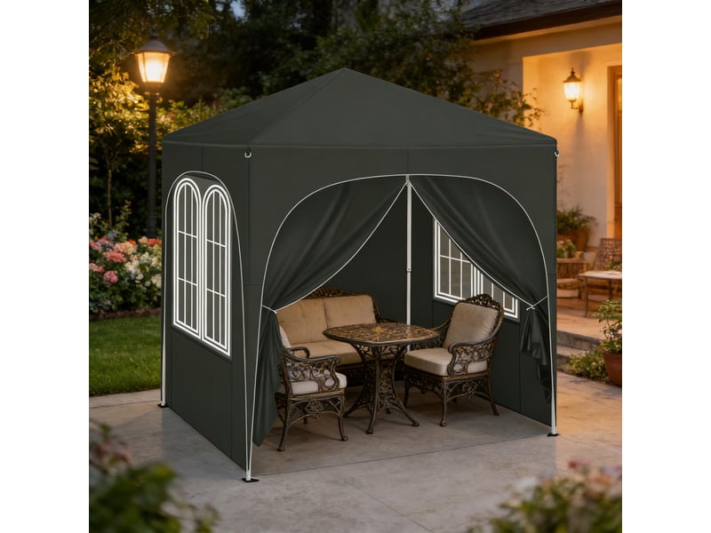  Gazebo extérieur pliable, tente événementielle, pavillon de jardin, abri terrasse élégant  - Conforama B
