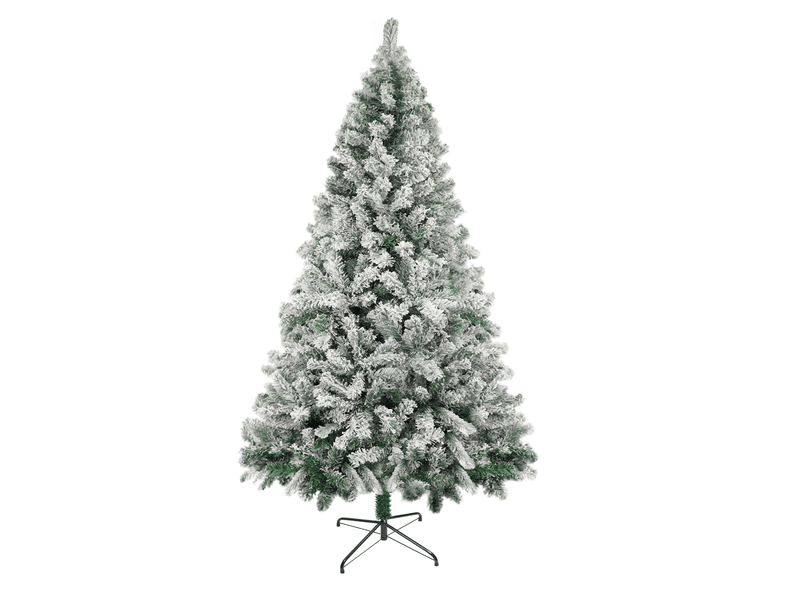 Zmh sapin de noël paysage enneigé artificiel 210cm fer pvc pour la veille de noël et fêtes en famille - Conforama A