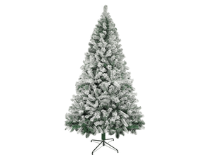 Zmh sapin de noël paysage enneigé artificiel 210cm fer pvc pour la veille de noël et fêtes en famille
