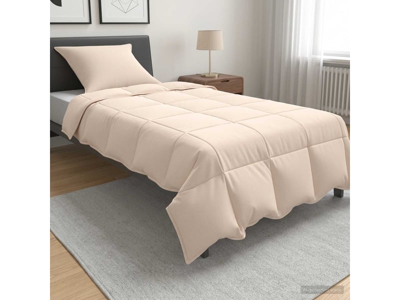  Ensemble de duvet 2 pcs - couette 135 x 200 cm toutes saisons beige  - Conforama B