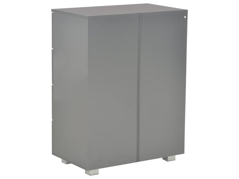  Buffet - bahut - meuble de rangement gris brillant 60x35x80 cm bois d'ingénierie  - Conforama E