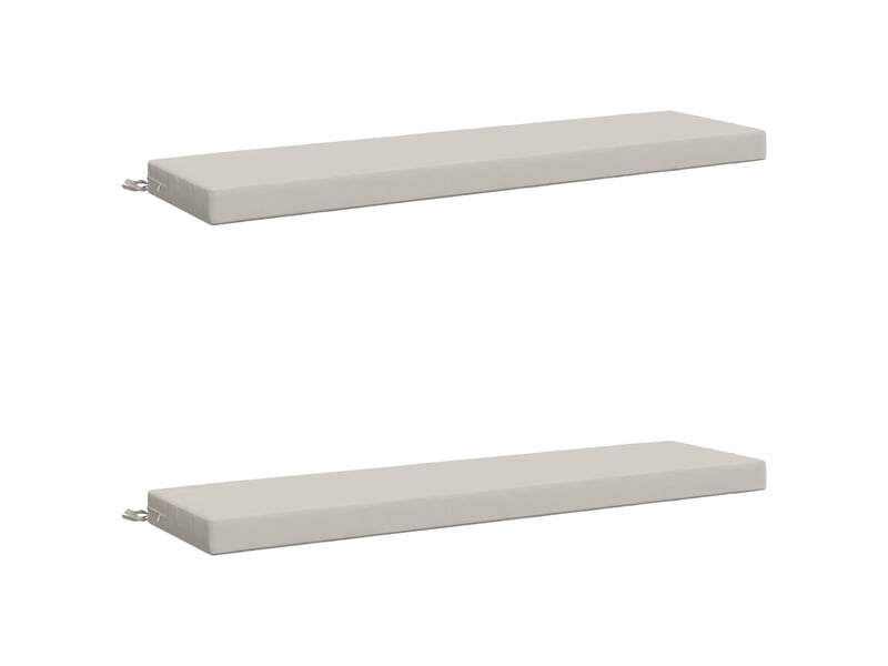 Lot de 2 coussins de banc, coussins d'assise soest 100 % polyester blanc cf57040 - Conforama A