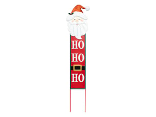 Pancarte en métal père noël ho ho ho h. 91 cm