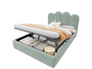 Lit coffre 140x200 cm OKWISH coloris vert