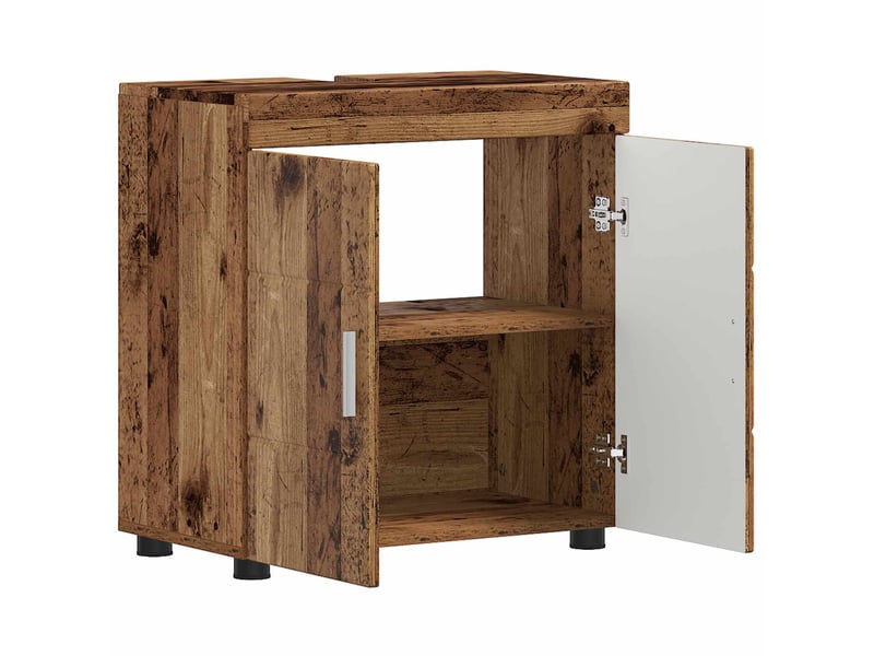  Ensemble d'armoire de salle de bain tulum bois ancien cf62972  - Conforama E