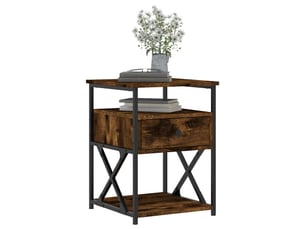 Table de chevet - cabinet de chevet - table de nuit chêne fumé 40x42x55 cm bois d'ingénierie