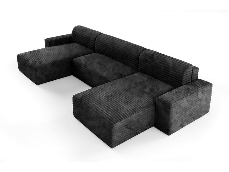 Canapé d’angle coco u avec fonction de couchage couleur : tilia 100 - Conforama D