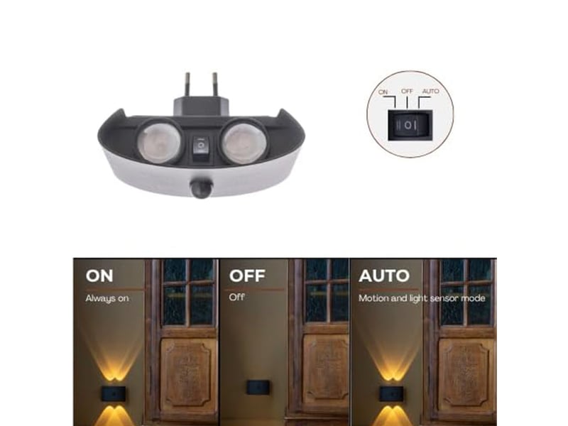  Veilleuse led à détection de mouvement, éclairage haut et bas – aluminium, pour mur et ambiance intérieure  - Conforama B