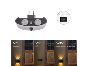 Veilleuse led à détection de mouvement, éclairage haut et bas – aluminium, pour mur et ambiance intérieure