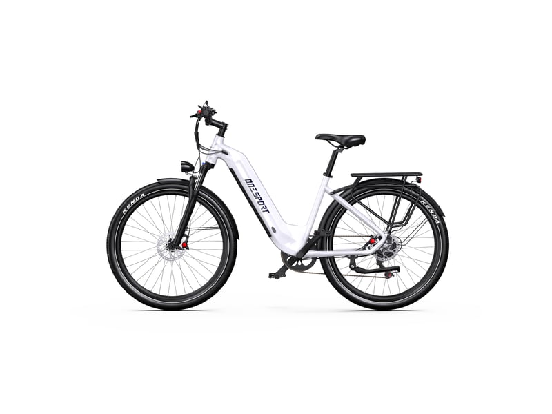  Vélo électrique urbain onesport wt05, 36 v 18,2 ah, capteur de couple, 27,5 pouces, blanc  - Conforama D