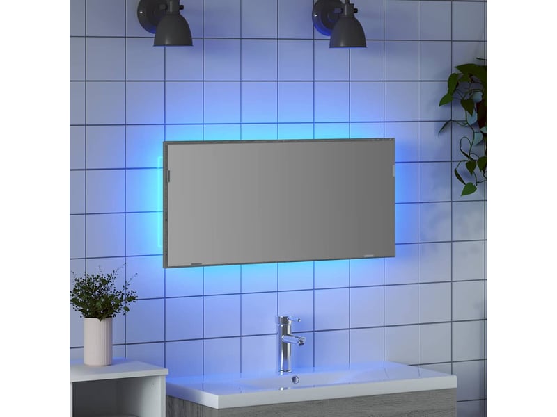  Miroir, miroir décoratif sonoma gris clair 80 x 37 cm verre et bois ingénierie cf62924  - Conforama D