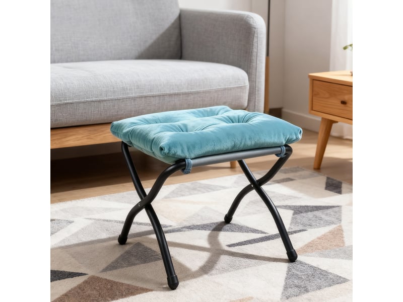  Fauteuil relax avec pouf, accoudoirs, poche latérale et repose-pieds, fauteuil lounge tv en tissu pour salon, chambre et bureau  - Conforama E